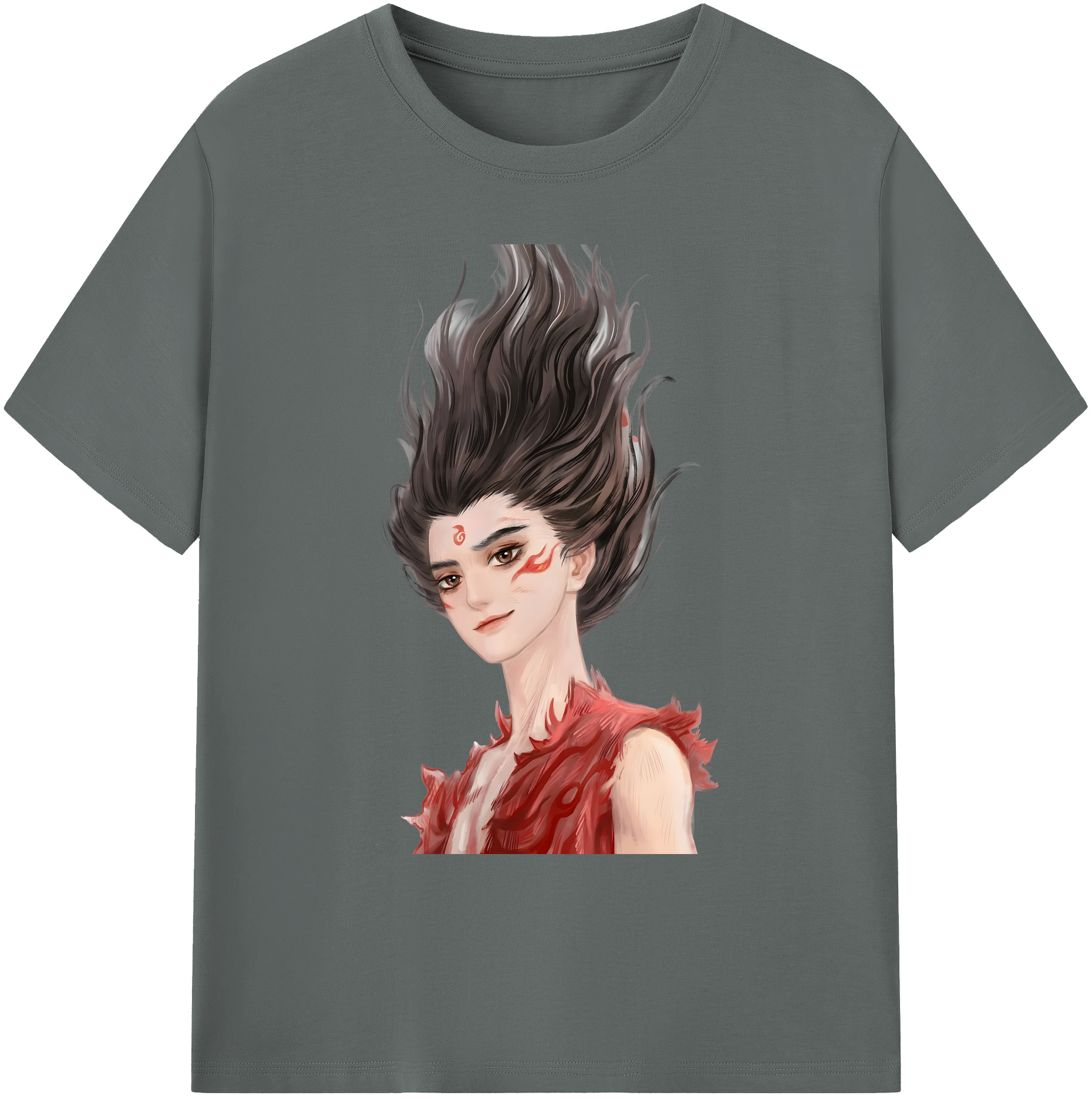 （画像用） Ne Zha 2 ナタ 魔童の大暴れ 綿100％ メンズ半袖Tシャツ｜肌触りやわらか＆通気性